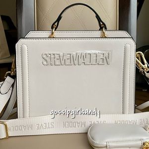 Steve Madden Vanilla White Bevelyn Crossbody Handbag